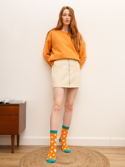 Носки Приятно "Круги на оранжевом"