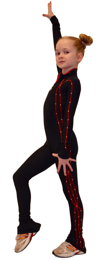 ТЕРМО-КОМБИНЕЗОН С РЕЛЬЕФНЫМ ЛАМПАСОИ И SWAROVSKI   (арт 508)