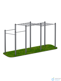 Рукоход двойной разноуровневый с турниками