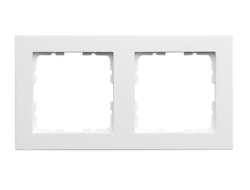 1L1002WM Рамка двойная белый матовый