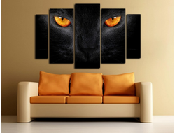 Модульная картина "Взгляд хищника"