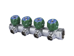 Коллектор регулирующий STOUT 3/4", 4 отвода 1/2" (Арт. SMB-6850-341204)