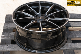 Комплект дисков R18 8,0J ET+35 5*114,3 PDW Procast FF2070 Черный с полированными лучами (J140)