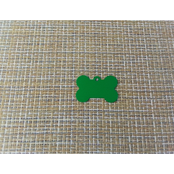 Подвеска кулон кость 38x25 мм алюминий зеленый