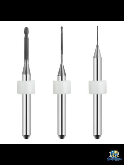Фрезы Yenadent для диоксида циркония — диаметры 0.6, 1.0, 2.5 мм | Инструменты CAD/CAM для точной и быстрой фрезеровки циркониевых заготовок