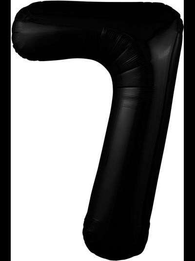 Шар цифра 7 чёрная