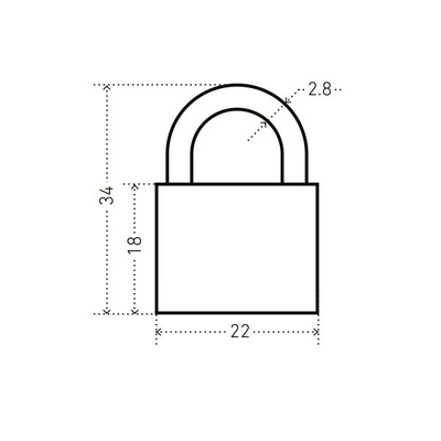 Замок навесной для чемодана Аллюр черный [30920]