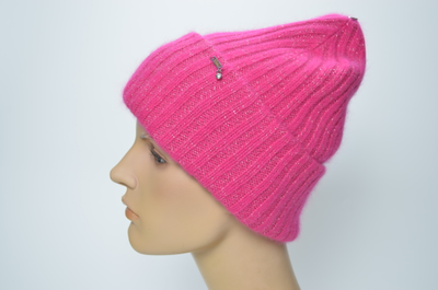 Шапка Vizio 203 CRY фуксия с отворотом