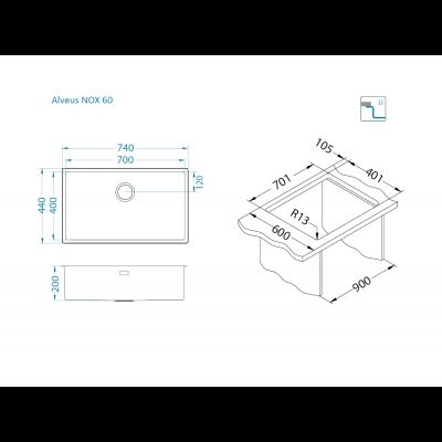 Мойка Alveus Nox 60