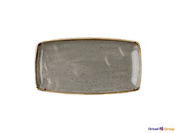 Блюдо сервировочное 35х18,5см, без борта, Stonecast, цвет Peppercorn Grey SPGSOP141