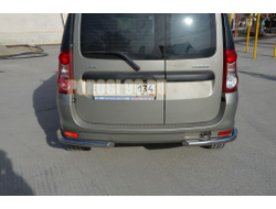 Защита заднего бампера угловая d53 для Lada Largus Cross 2021-