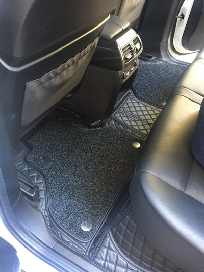 Коврики Люкс 3D черная экокожа и черная отстрочка