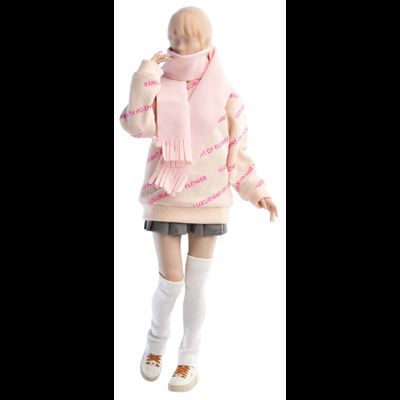 Женский комплект с толстовкой (розовая) и юбкой 1/6 Clothing set pink (CA010) - Worldbox
