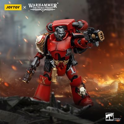 Эрелим Слез Ангела Кровавых Ангелов (Warhammer Horus Heresy) - КОЛЛЕКЦИОННАЯ ФИГУРКА 1/18 Blood Angels Angel's Tears Squad Erelim with Volkite Serpentas (JT00348) - JOYTOY