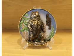 МАГНИТ ЛИТОЙ МЕДВЕДЬ СТОИТ ЦВЕТНОЙ, ОПТ