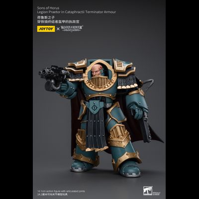 Претор-катафракт Сынов Хоруса (Warhammer Horus Heresy) - КОЛЛЕКЦИОННАЯ ФИГУРКА 1/18 Sons of Horus Legion Praetor in Cataphractii Terminator Armour (JT9619) - JOYTOY