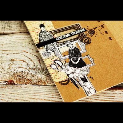 ФП штамп "Девушка в платье с воротничком"