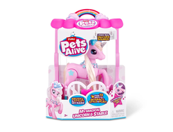 Интерактивная фигурка ZURU PETS ALIVE единорог с аксессуарами и звуковыми эффектами 9545