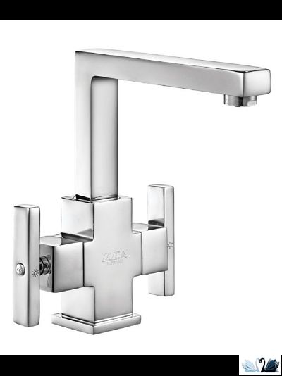 Смеситель ECA Elegant 102108579 для кухни, квадратный, двух рычажный