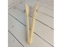 Ложки музыкальные с бубенцами 190*60 мм в станке деревянные