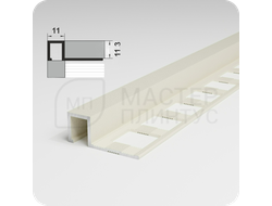 Окантовочный плиточный профиль из алюминия Лука ПК 11-10  муар авори