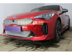 Защита радиатора для KIA Stinger 2018- chrome низ PREMIUM