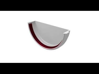 Заглушка желоба универсальная ПВХ Grand Line белая