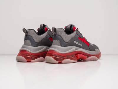 Кроссовки Balenciaga Triple S Trainer Clear Sole Grey Red