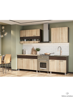 Босфор (2000) Дуб Венге/Дуб Сонома кухонный гарнитур