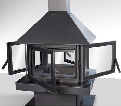 Дровяной камин ROCAL Giselle 90 Graffiti стальной