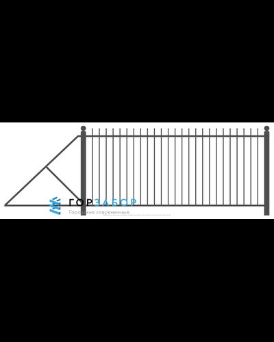 Металлические откатные сварные ворота для забора SZ15-04 для дачи заказать