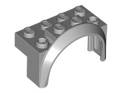 Vehicle, Mudguard 4 x 2 1/2 x 2 with Arch Round, Light Bluish Gray (3387 6554493)