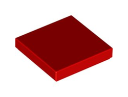 Tile 2 x 2 with Groove, Red (3068b / 306821)