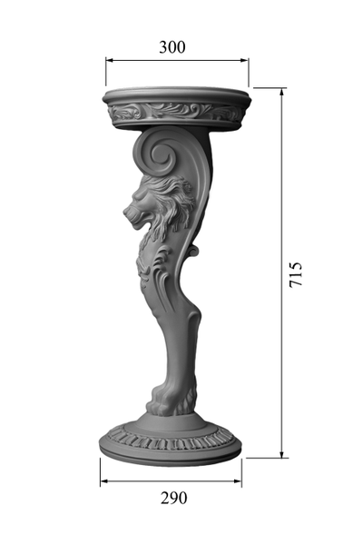 размеры изделия PT-012 из стекловолокна