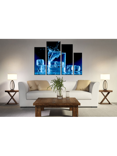 Модульная картина "Кубики освежающего льда"
