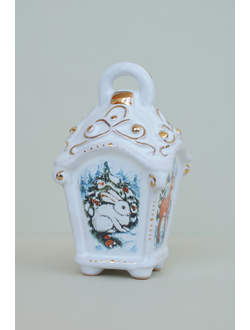 Мальчик на санях с собачкой