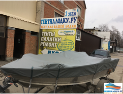 Тент на лодку РИВЕРБОТ 390 С КРЕНОЛИНАМИ