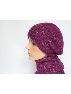 vyazaniy-beret-fuksiya-vizio-8023-6926 фото