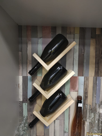 Полка для 3 бутылок подвесная "Сосна"