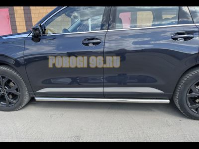 Защита штатного порога труба d60 для CheryExeed VX (2022-...)