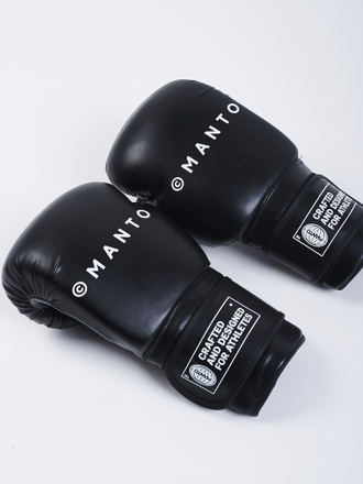 Боксерские перчатки MANTO BOXING GLOVES IMPACT BLACK Черные фото пары