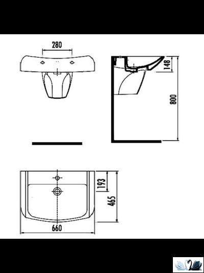 Раковина Creavit BULL BL065.00000 для ванной. Природный дизайн Голова быка