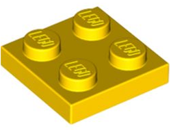 Plate 2 x 2, Yellow (3022 / 302224 / 4613978)