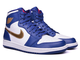 Nike Air Jordan Retro 1 Mid High (синие с золотым)