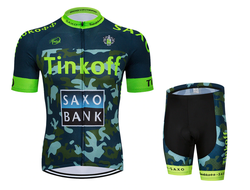 Велокостюм Tinkoff Saxo-Bank, майка, шорты, S, черно-желтый