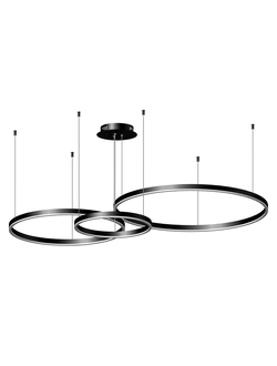 08223,19PA(4000K) Подвес димм.Тор черный d80+60+40