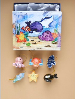 Комплект ёлочных игрушек "Морские"