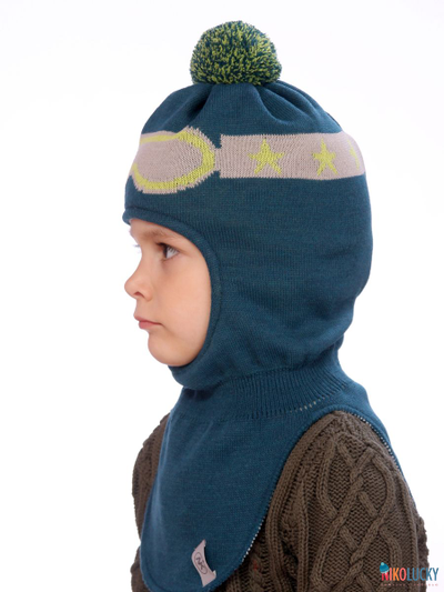 Шапка-шлем  21101-08, цвет сине-морской,серый, р. 48-50