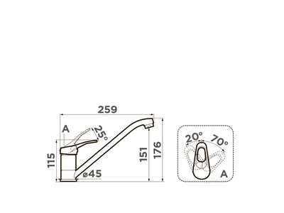 Смеситель OMOIKIRI KADO