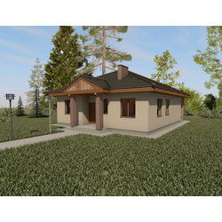 Одноэтажный дом с двумя спальнями 91м² (S37)